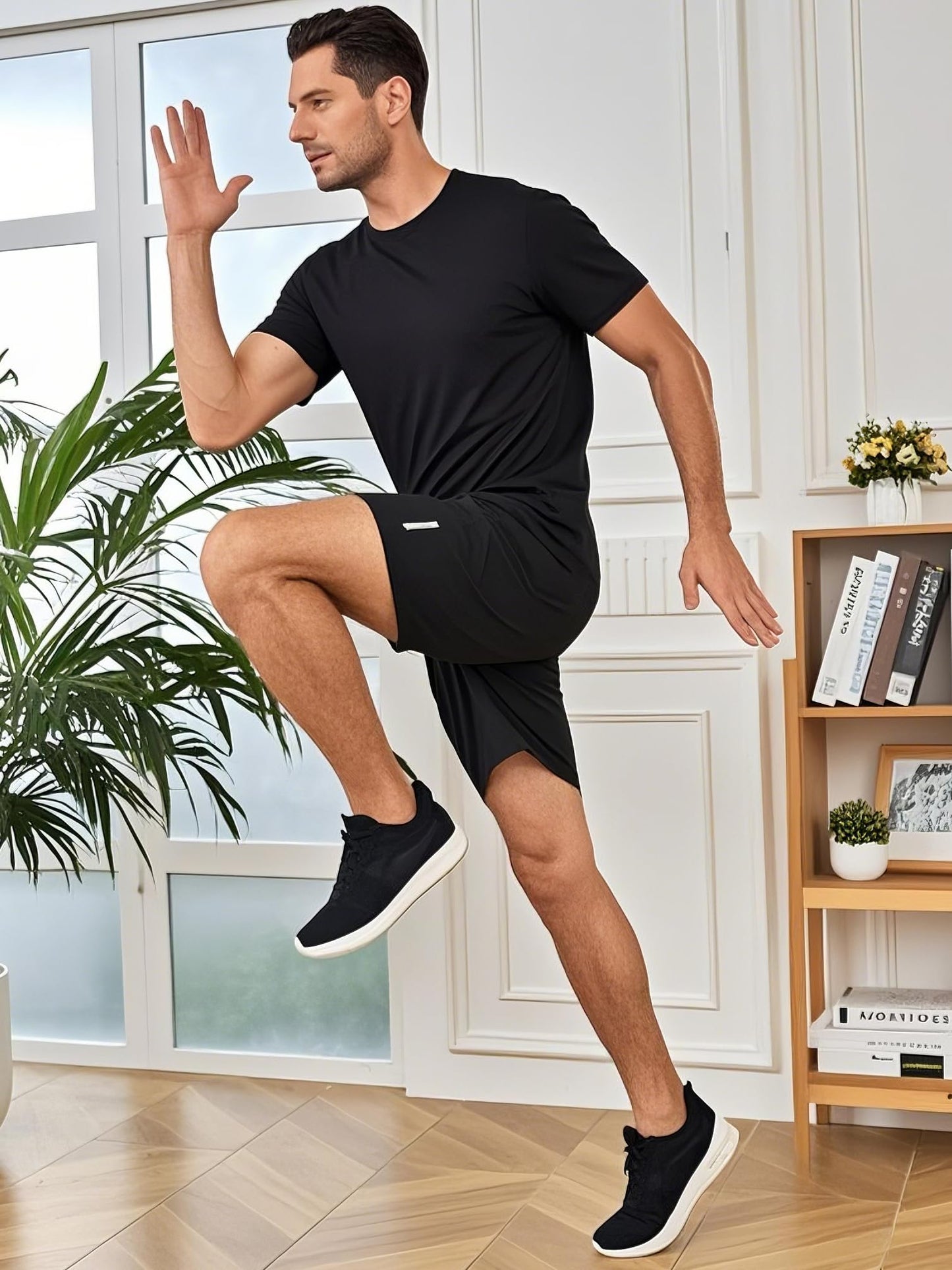 Yafanqi 7 Pack Mens Short Sleeve Shirts Quick Dry Moisture Wicking Athletic Running Gym Workout Casual Basic Tee Shirt